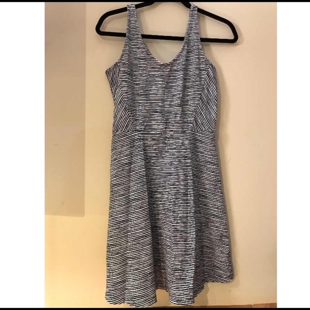 Striped Dress navy blue